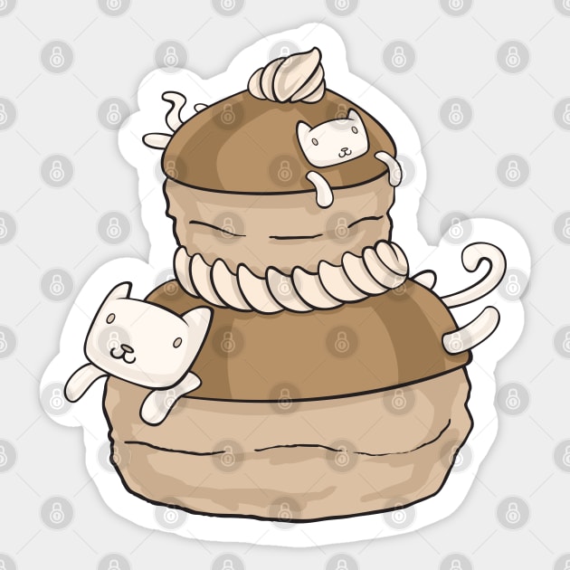 Religieuse Kitties - French Pastry Cats Sticker by 5sizes2small